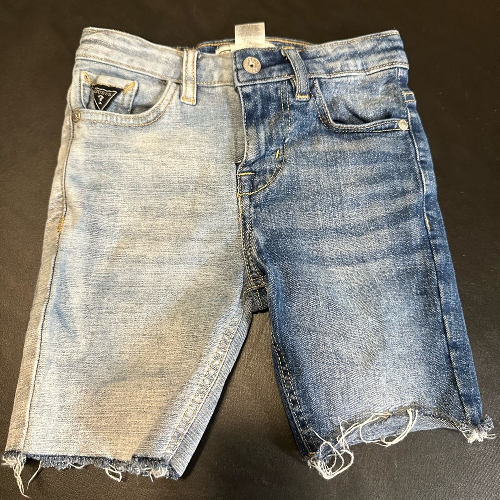 Guess Two-Tone Blue Denim Shorts